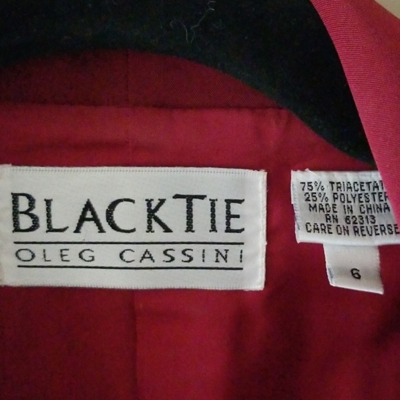 Oleg Cassini BlackTie Dress and coat - Picture 4 of 8